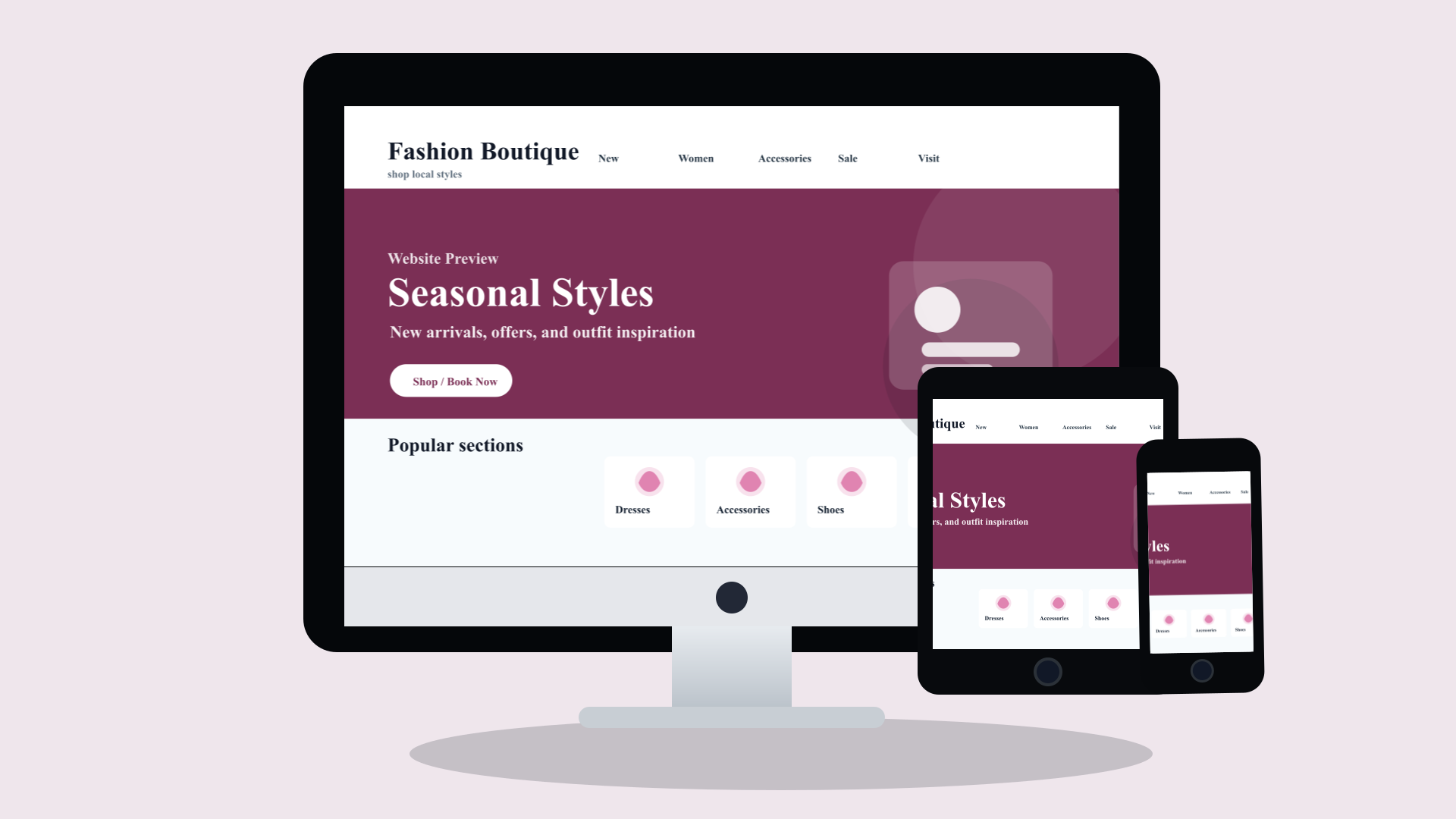 Clothing Ecommerce website design preview