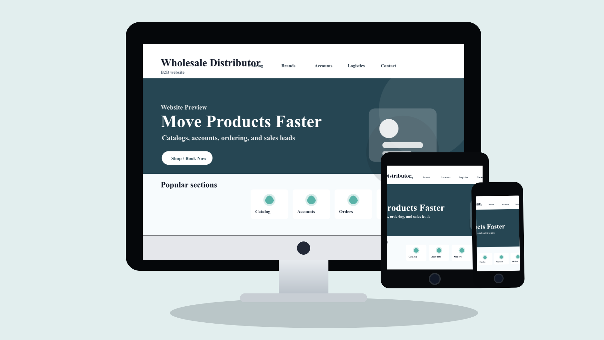 Packaging Retail website design preview