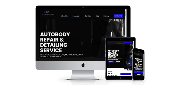 FR Bumper Solutions auto repair and detailing website preview