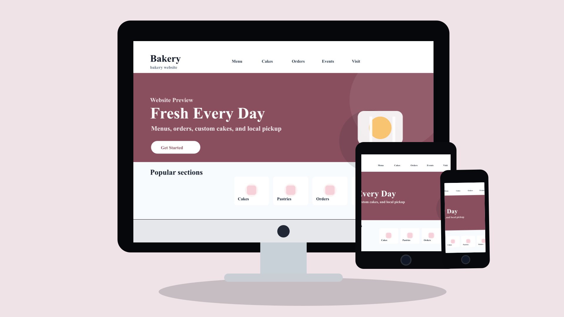 Bakeries website design preview