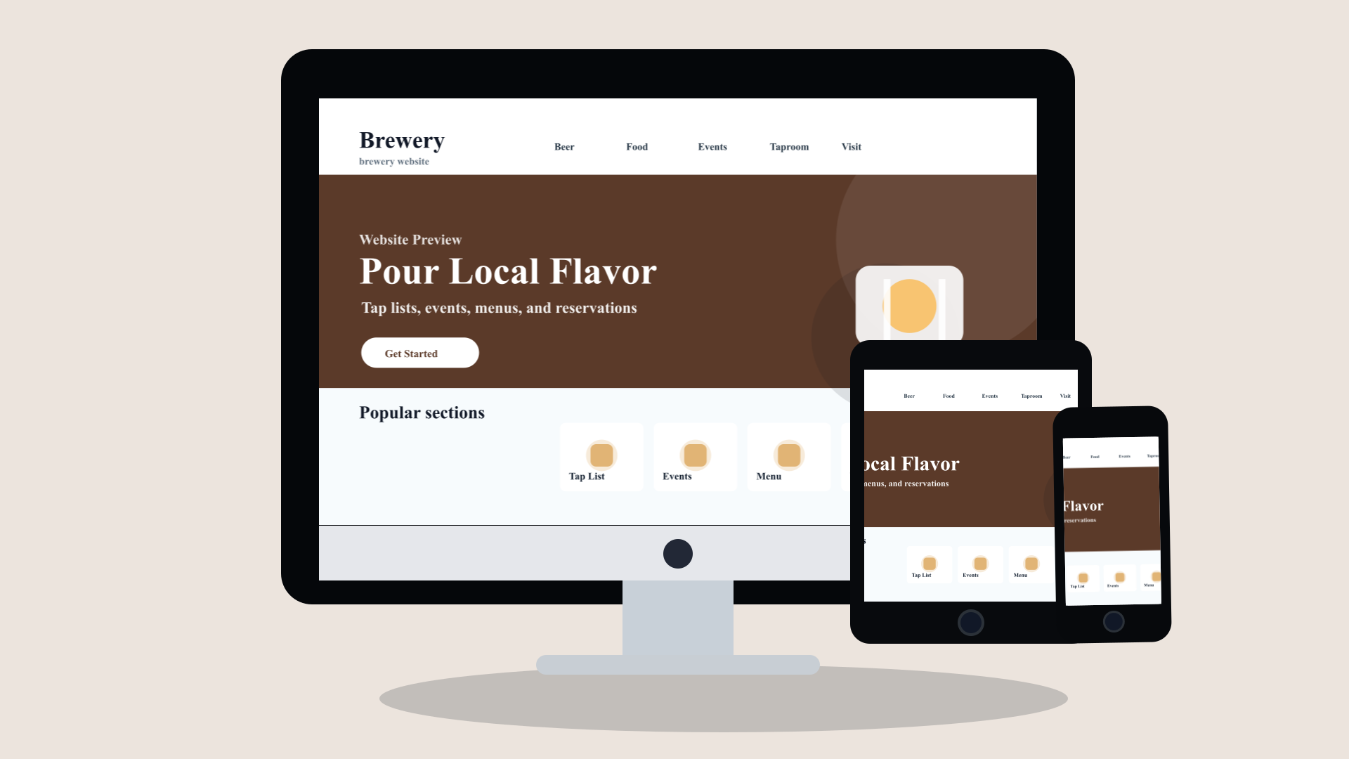 Breweries website design preview