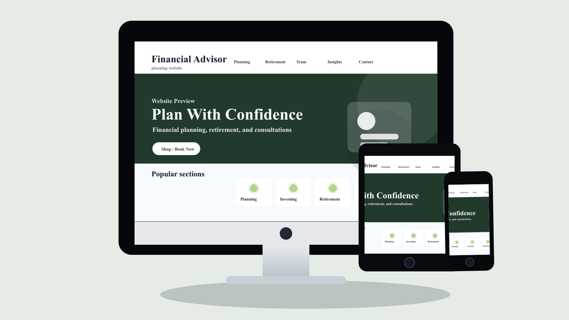 Collections website design preview