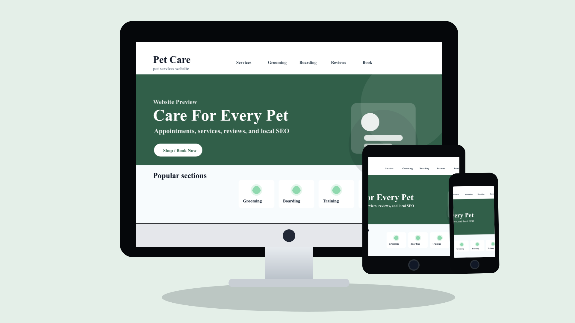 Dog Adoption website design preview