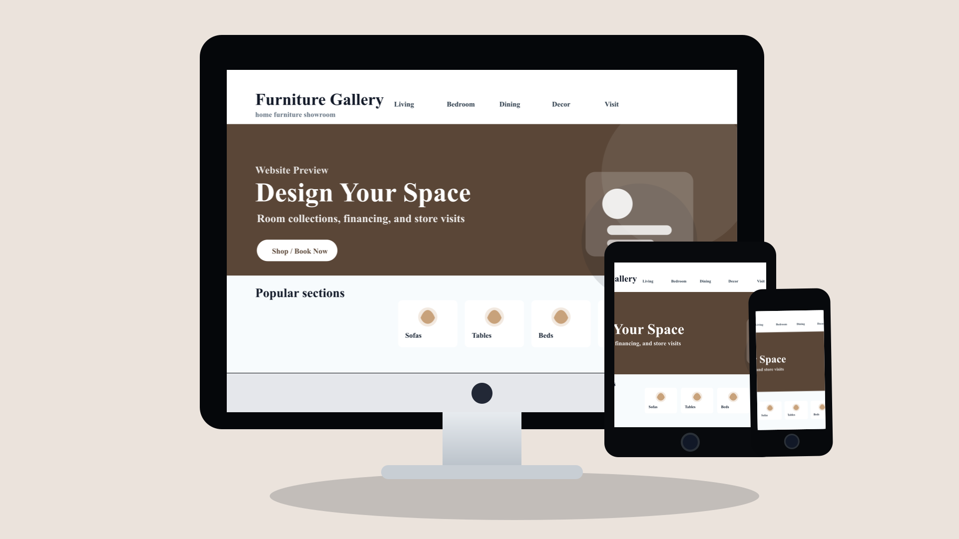 Furniture Stores website design preview