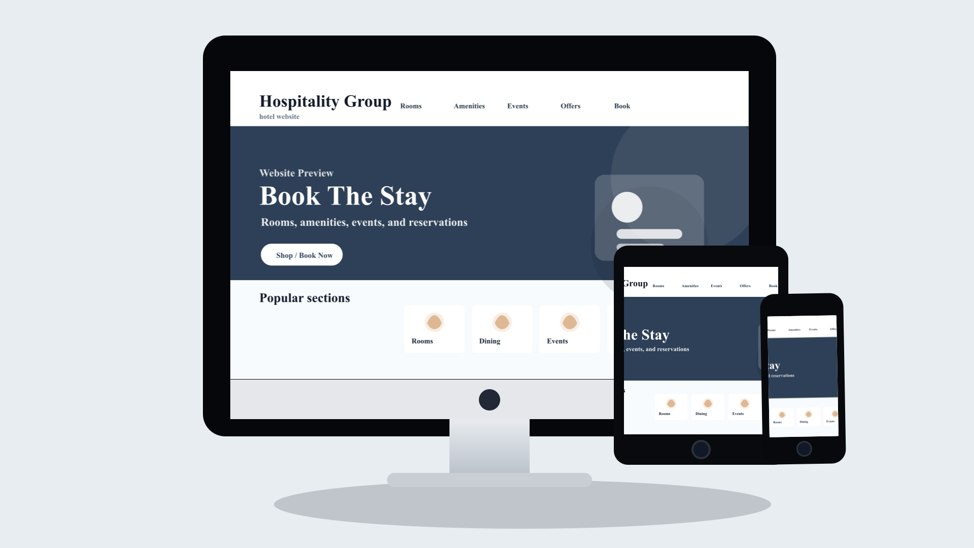 Hotels & Hospitality website design preview