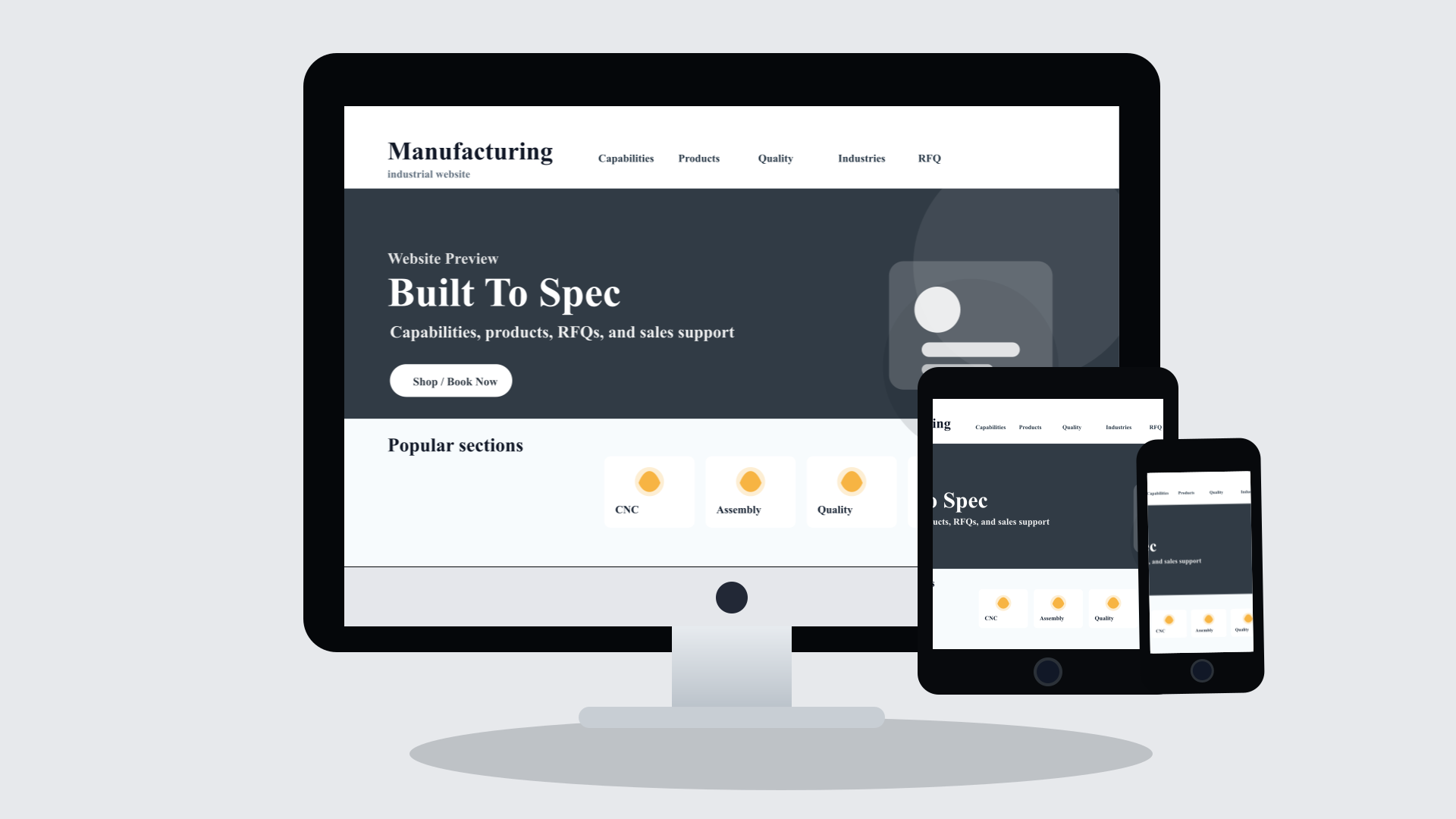 Industrial Services website design preview