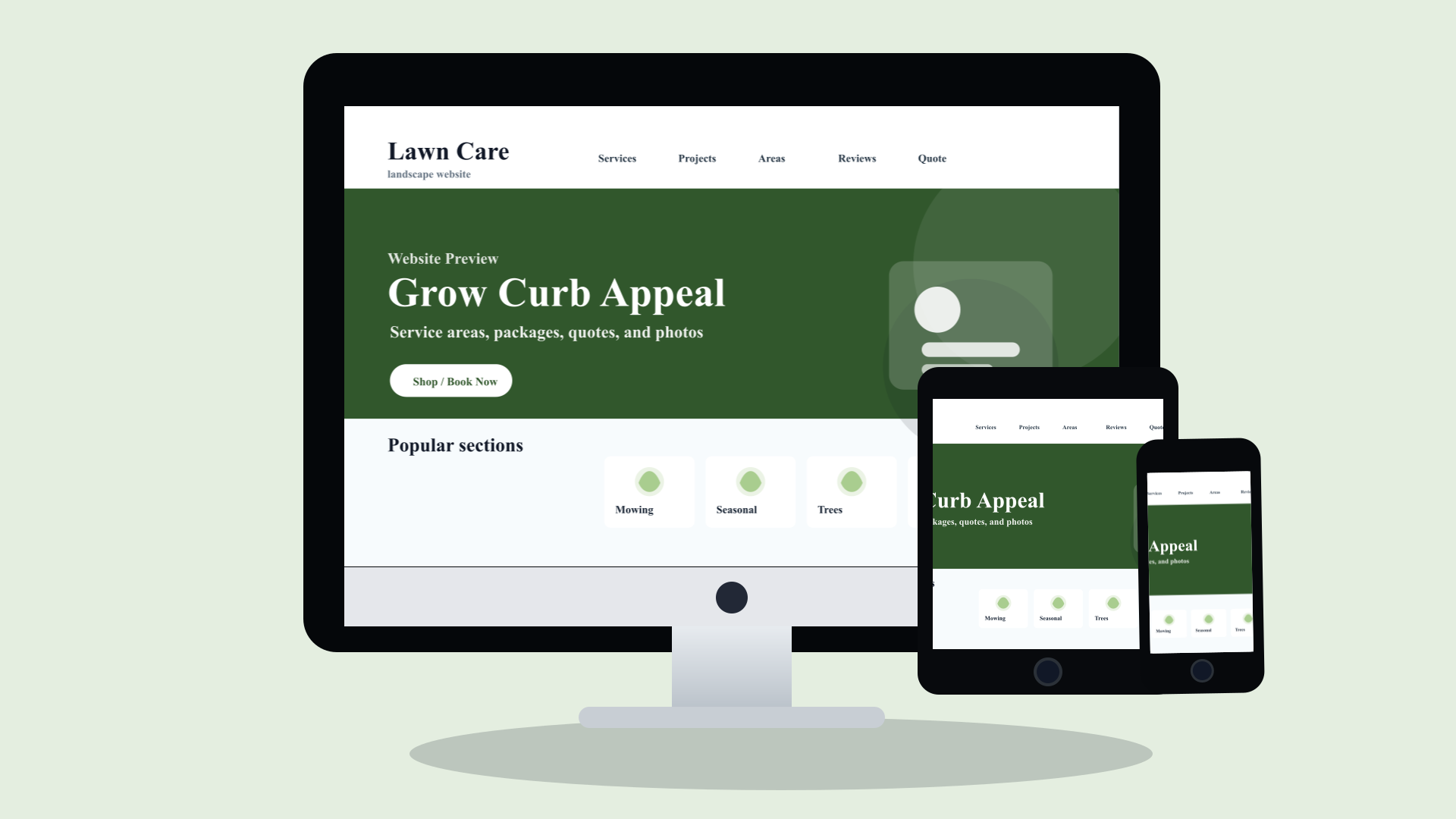 Landscaping website design preview