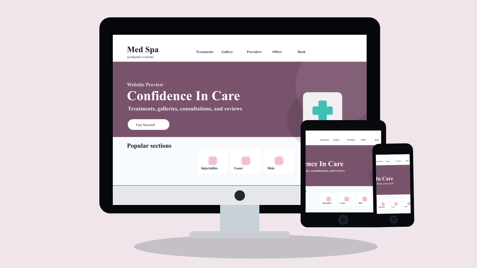 Med Spas website design preview