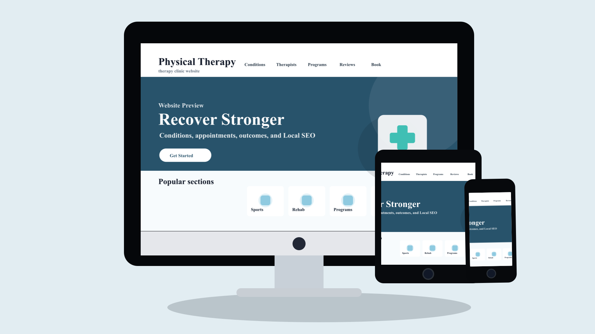 Physical Therapy website design preview