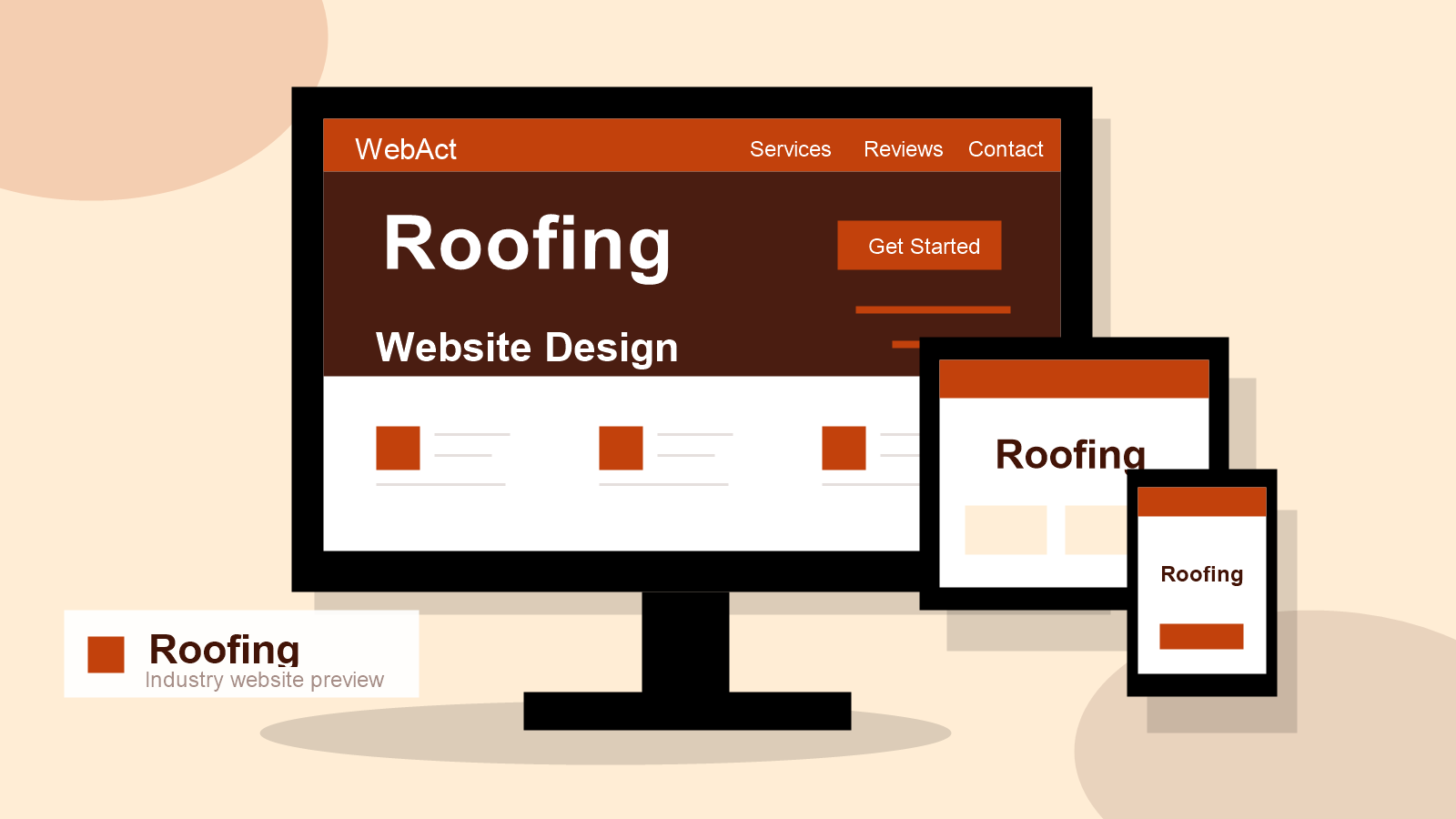 Roofing website design preview