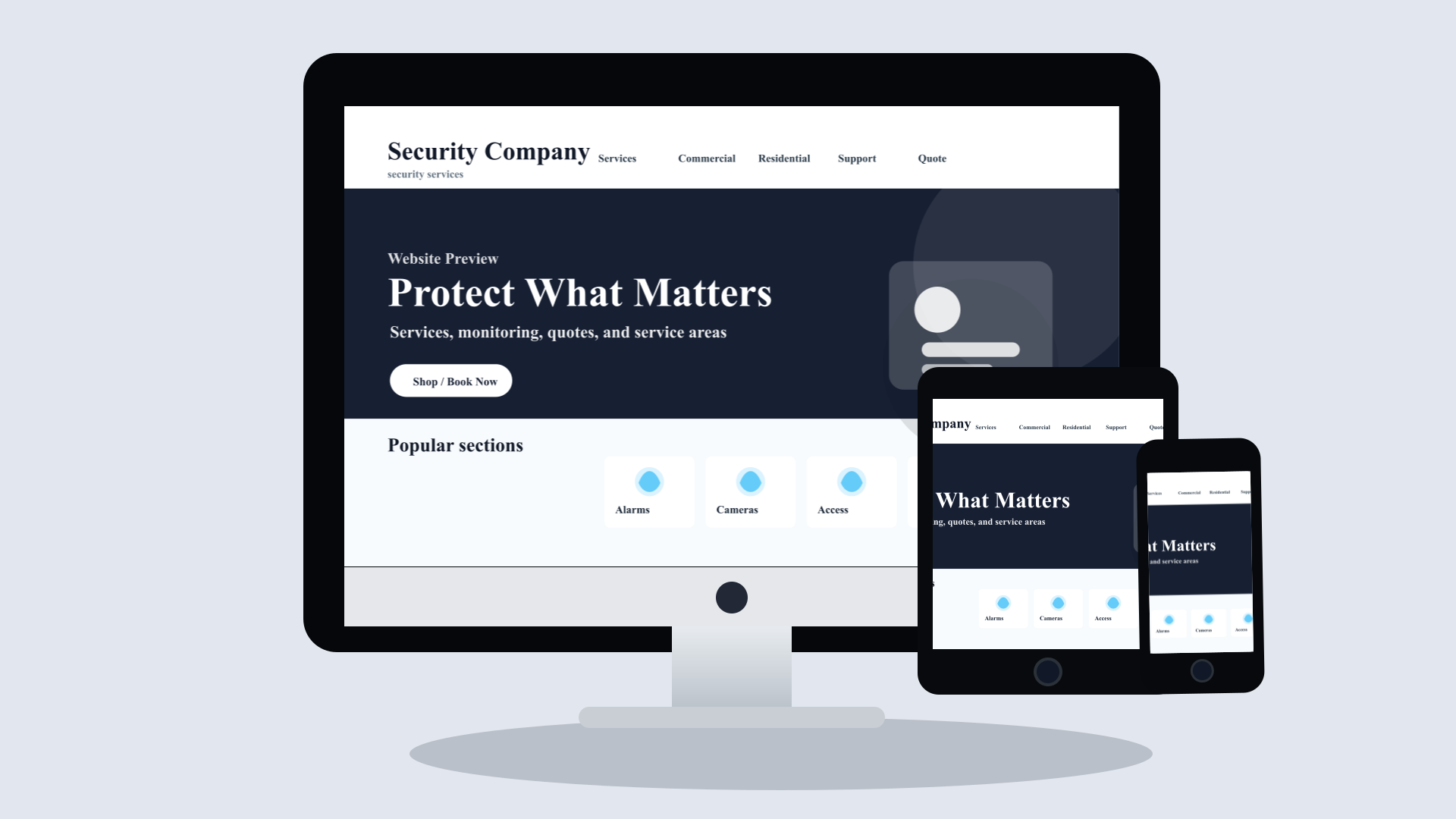 Security Companies website design preview