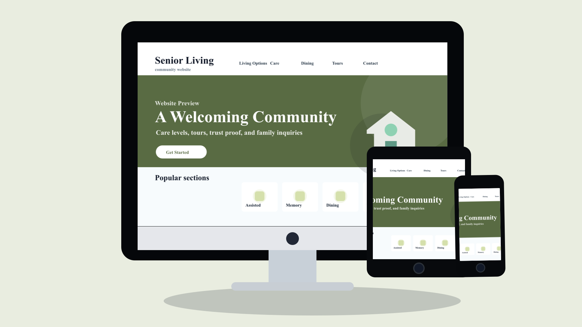 Senior Living website design preview