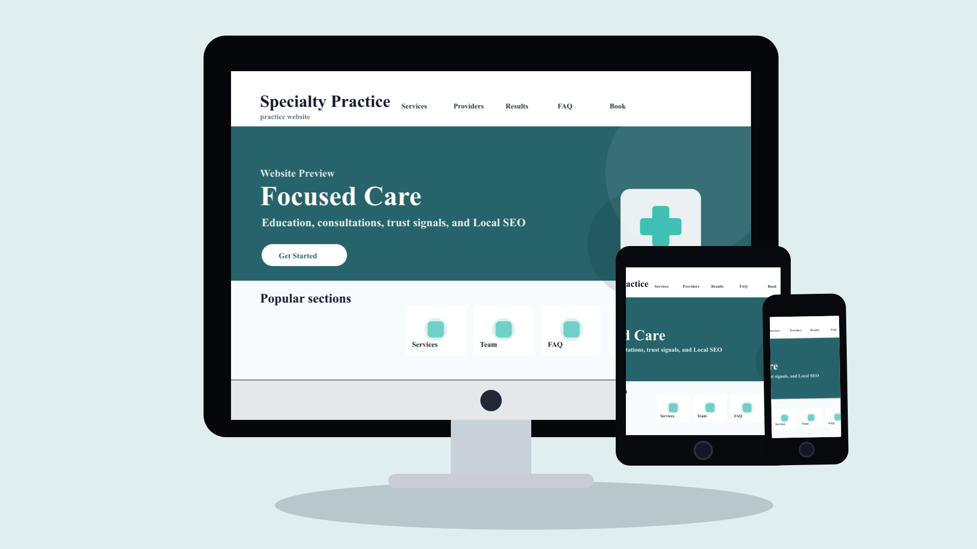 Specialty Practices website design preview