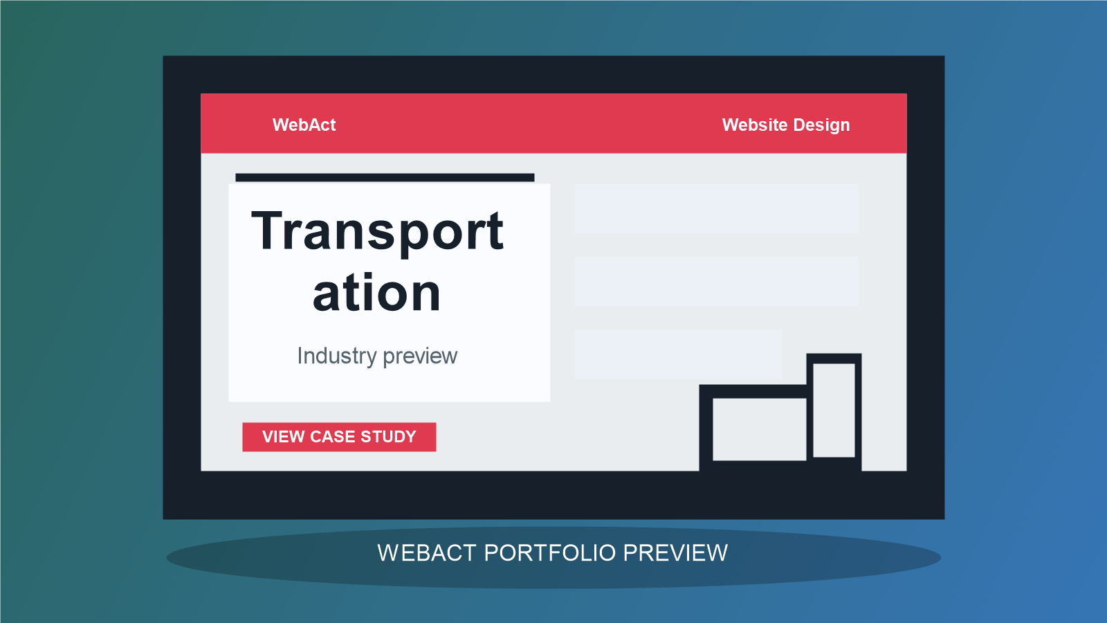 Transportation website design preview