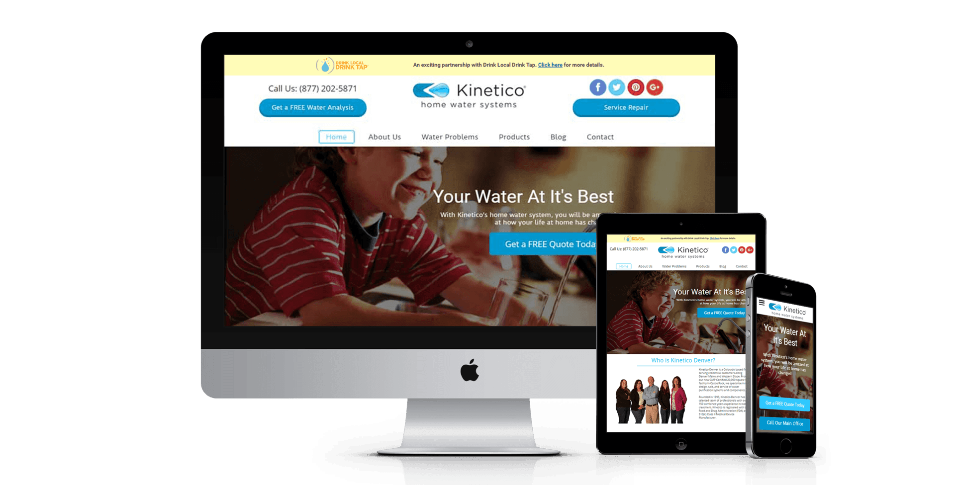 Water & Utilities website design preview