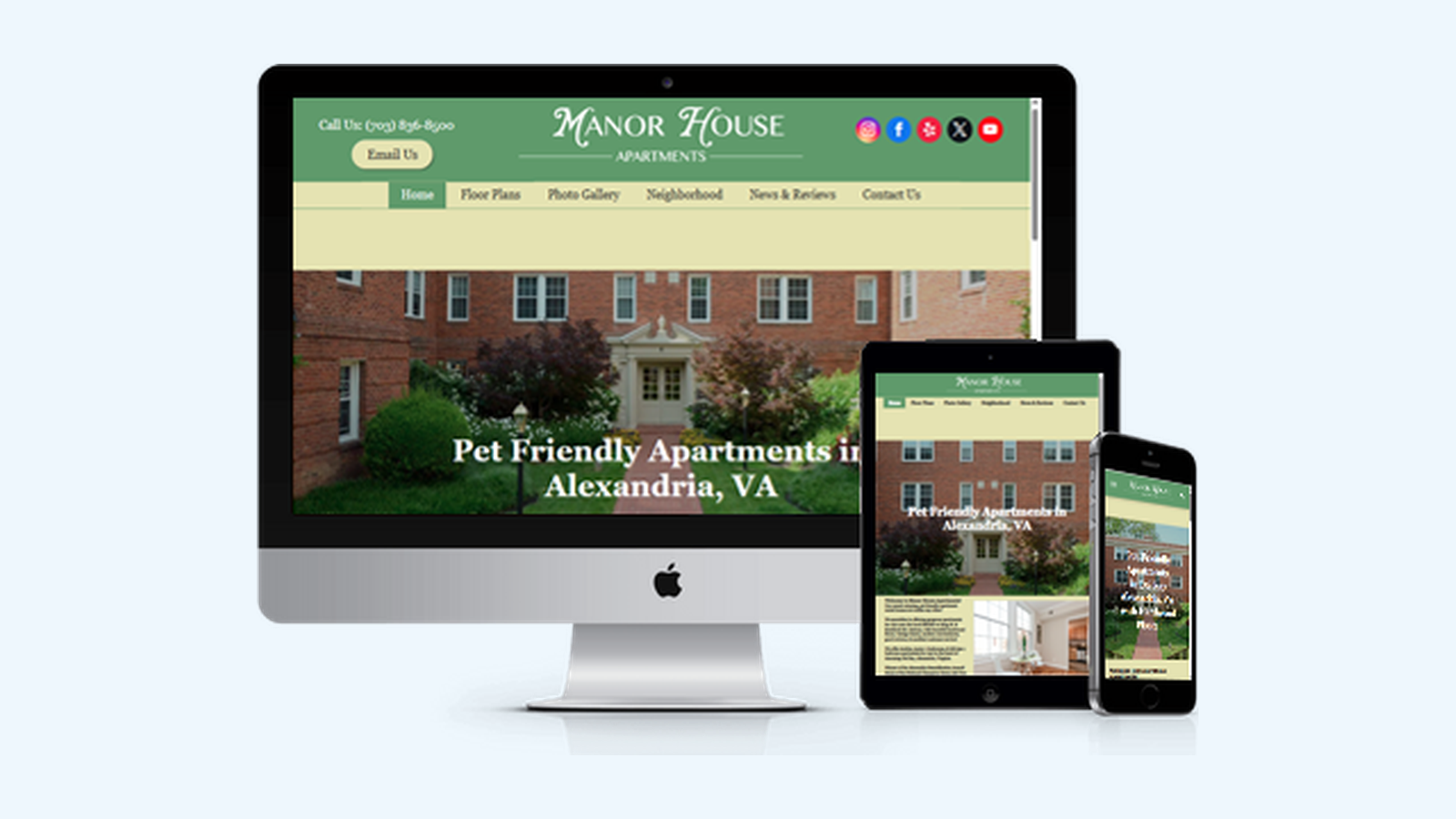 Apartments website design example