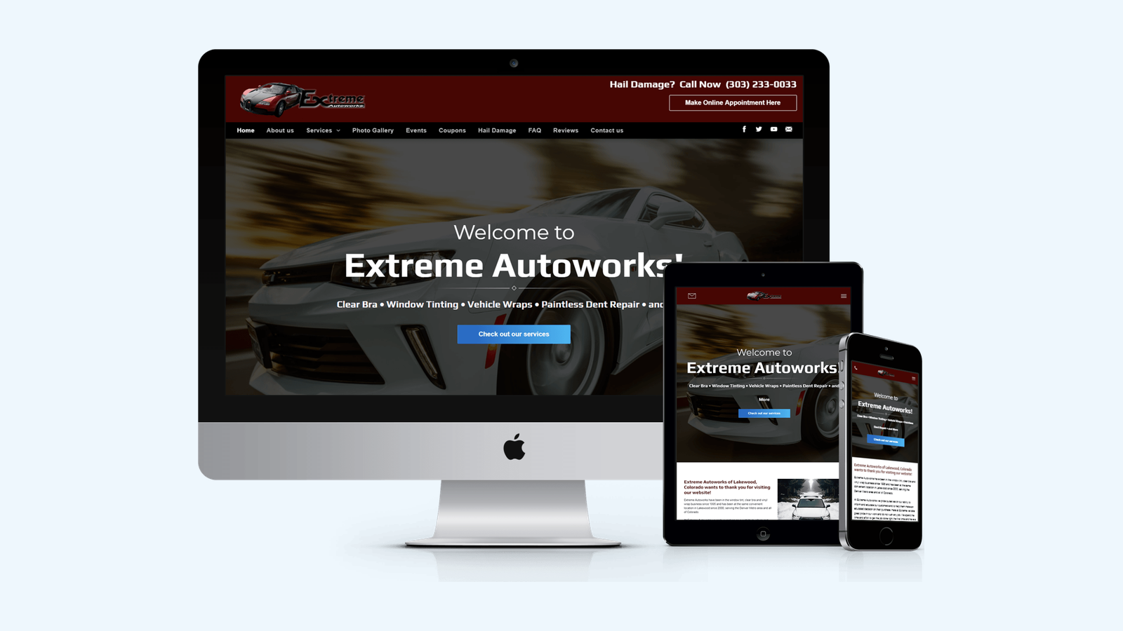 Automotive website design example