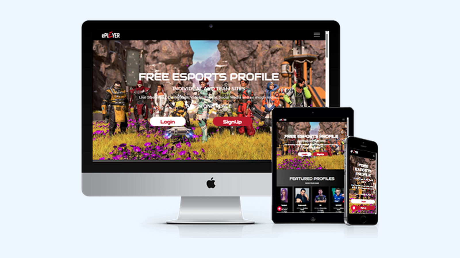 Esports website design example