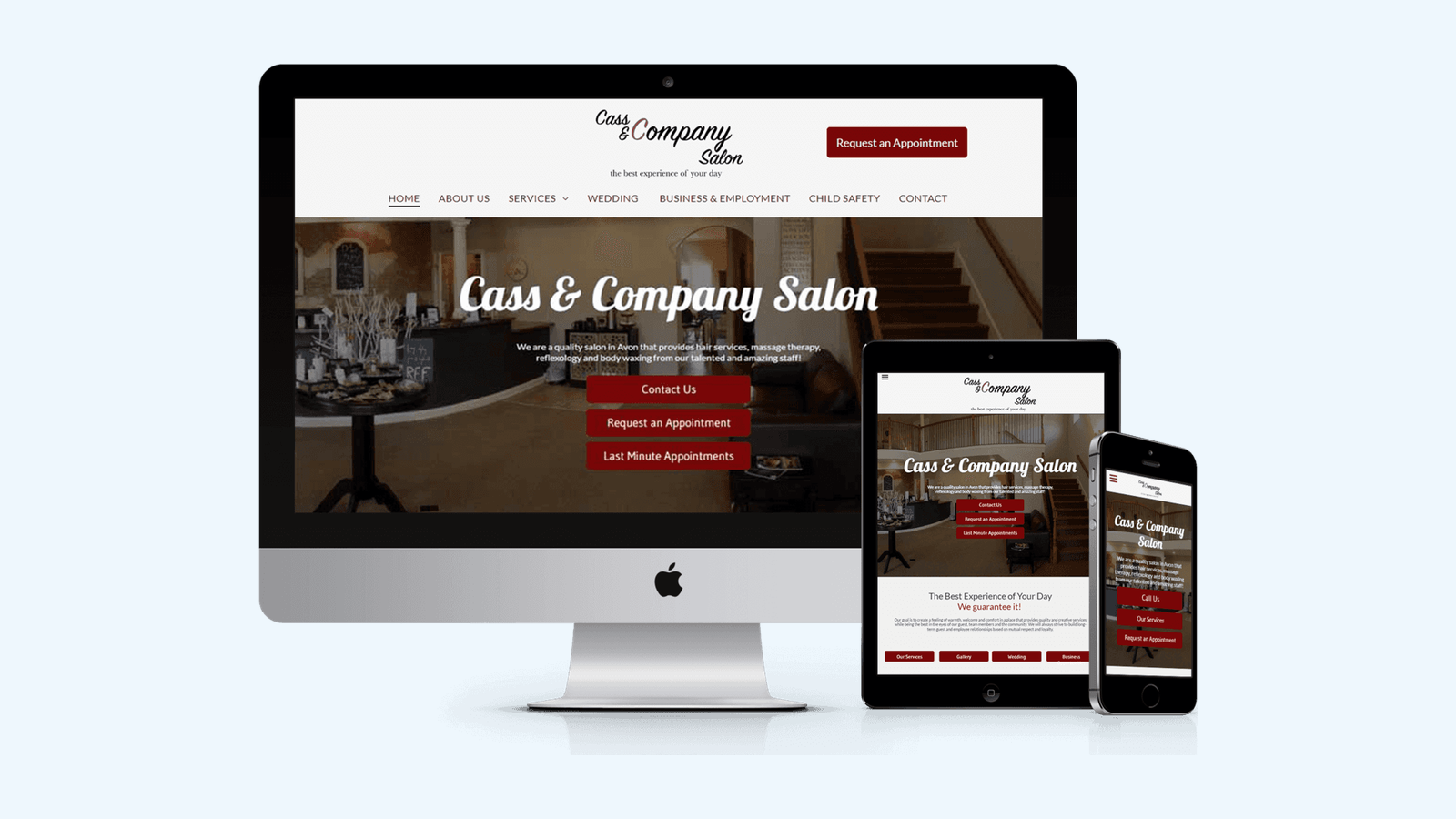 Hair Salons website design example
