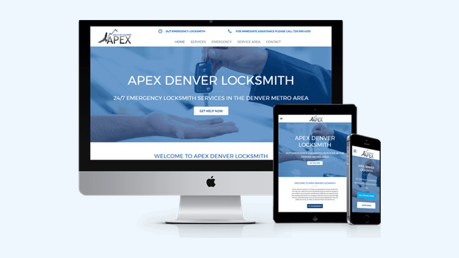 Locksmiths website design example