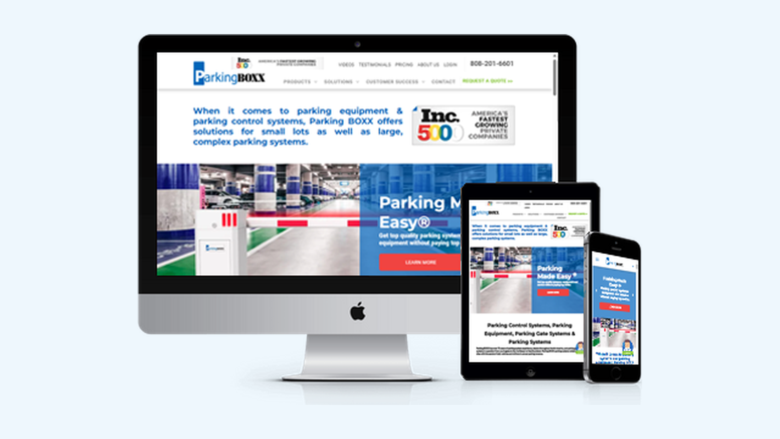 Parking & Mobility website design example