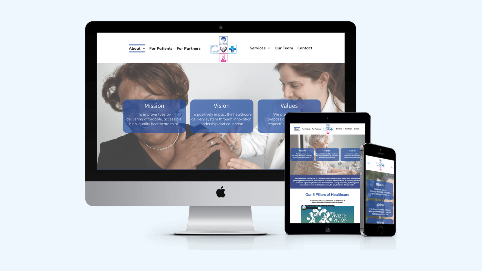 Physical Therapy website design example