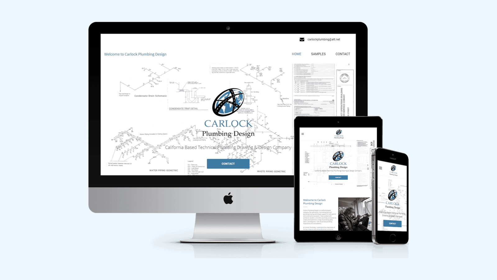 Plumbing website design example