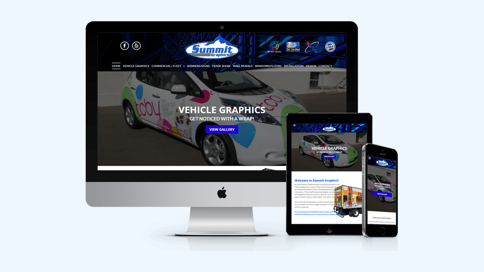 Printing & Signage website design example
