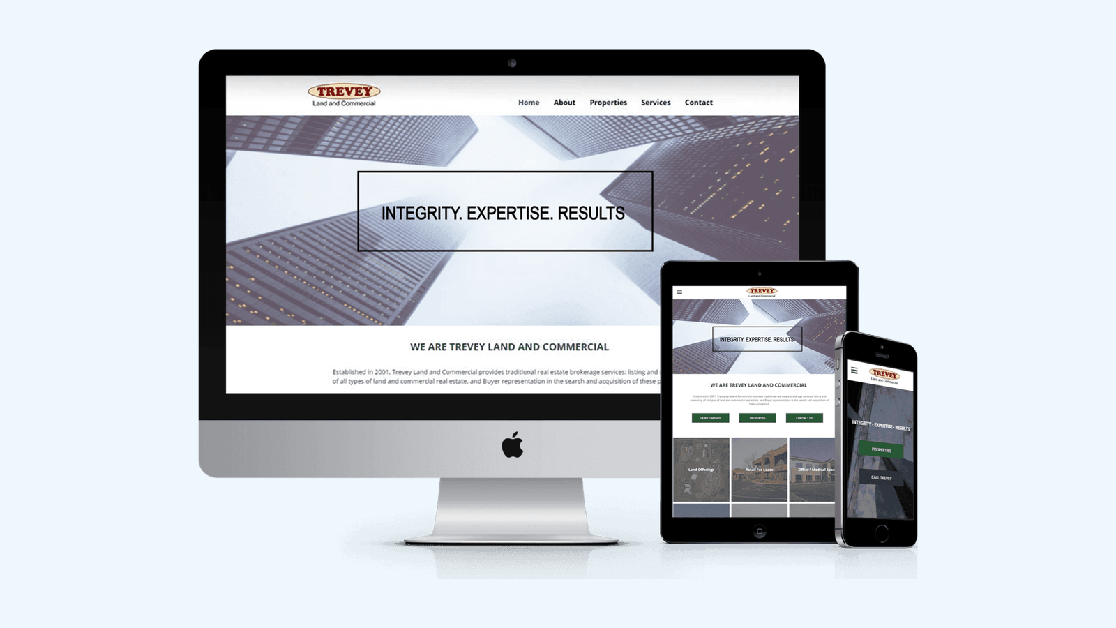 Real Estate website design example
