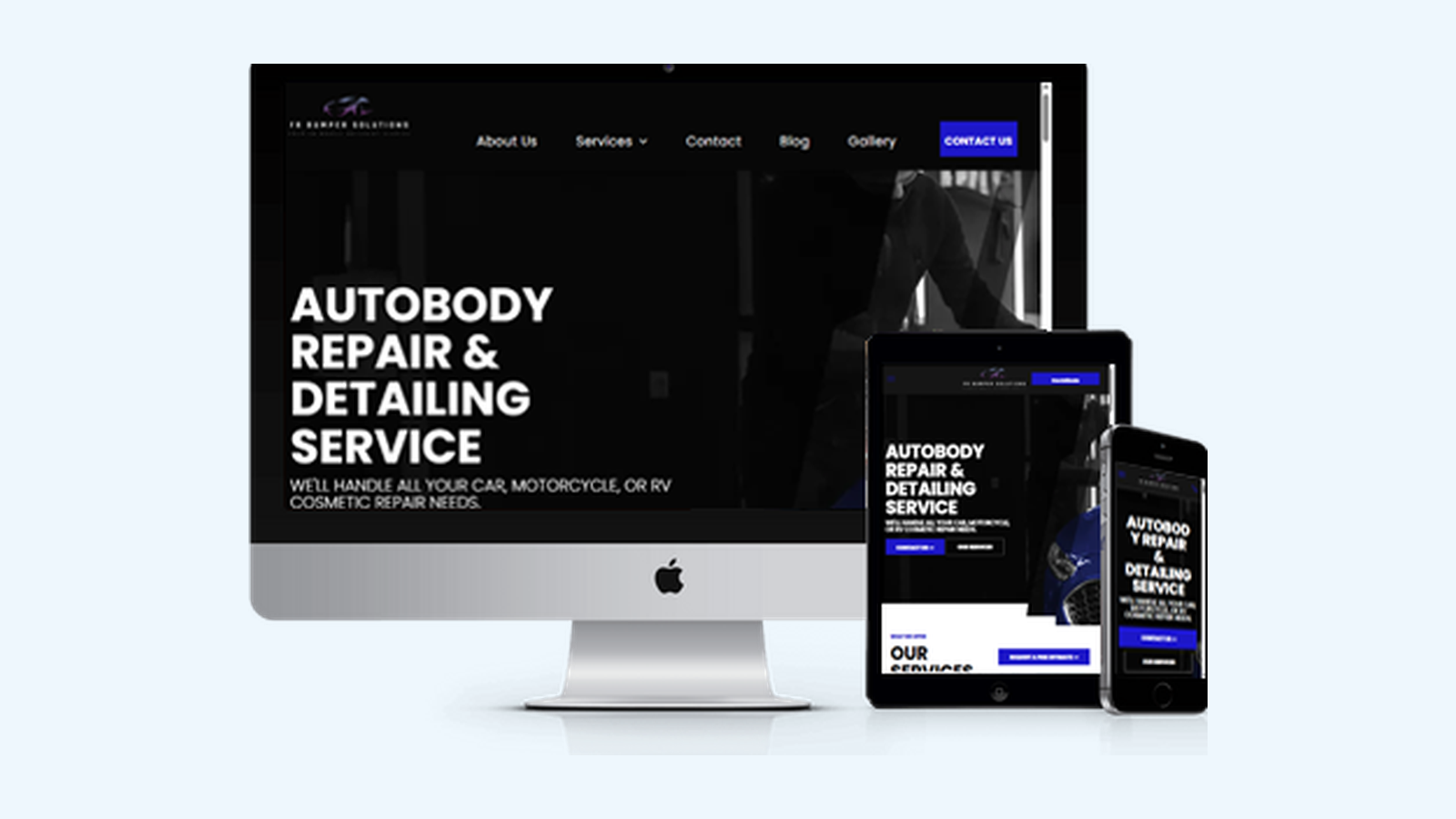 Auto Repair website design example